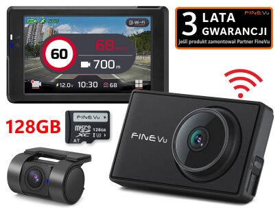 FineVu GX7000 WiFi /128GB - rejestr. QHD+FHD GPS