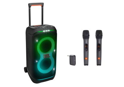 JBL Partybox 320  + zestaw dwóch mikrofonów bezprzewodowych JBL Wireless Microphone