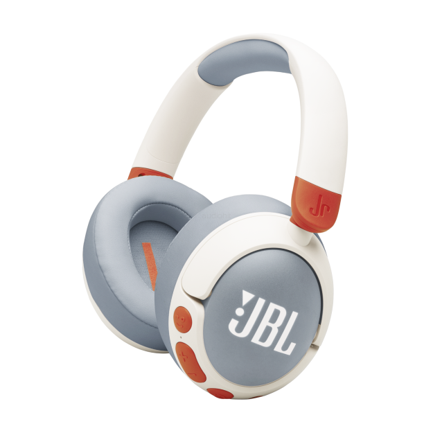 JBL Junior 470NC biało-szare bezprzewodowe słuchawki wokółuszne dla dzieci z funkcją aktywnej redukcji hałasu