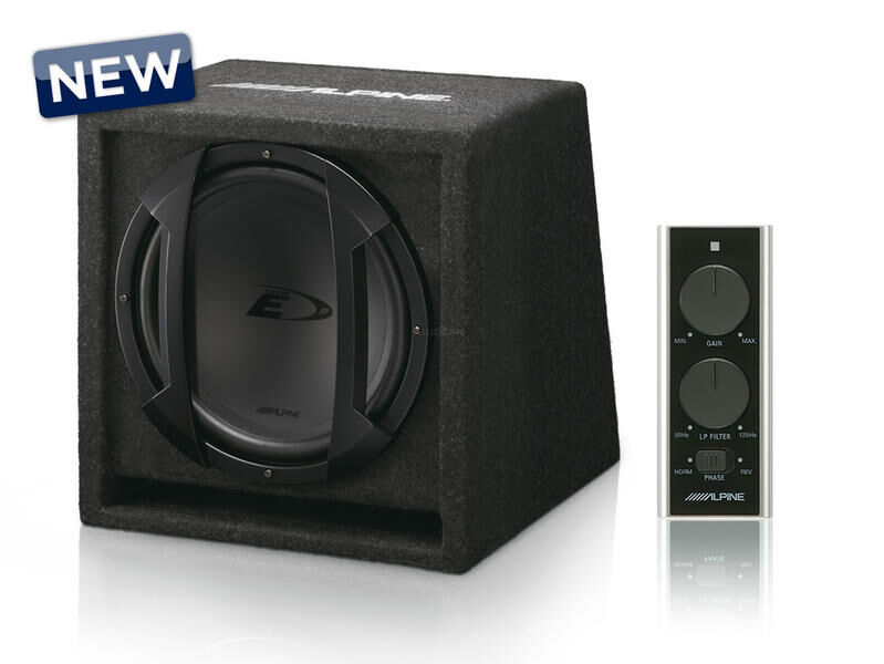 Alpine SWE-815 subwoofer ze wzmacniaczem i z pilotem ( aktywny )